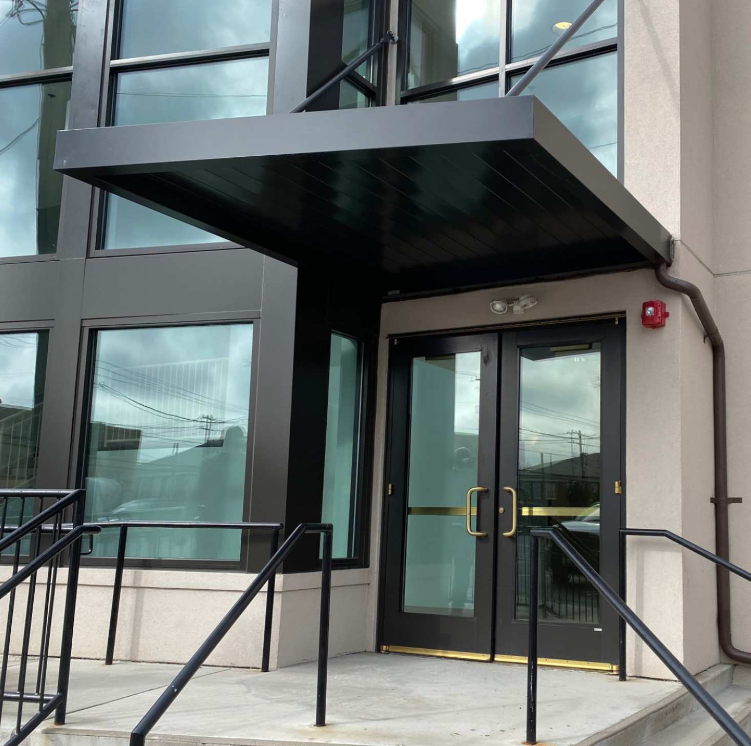 Commercial awning installation